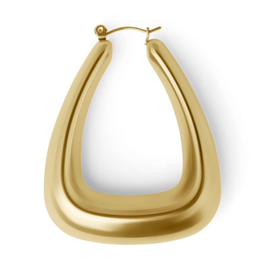 Bold Elegance Sculpted Hoop Earrings