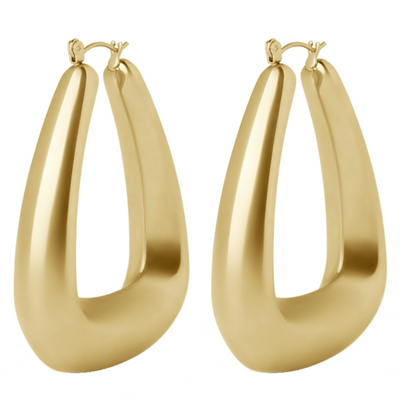Bold Elegance Sculpted Hoop Earrings