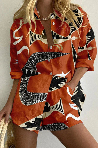 Bold Rhythm Printed Shirt Set