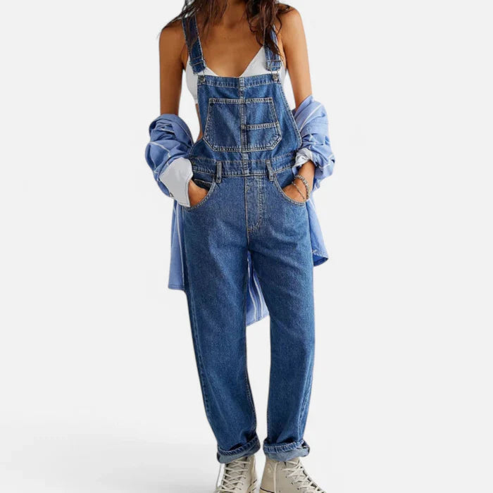 Carefree Charm Denim Jumpsuit
