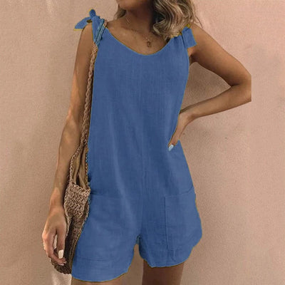 Carefree Charm Tie-Shoulder Playsuit