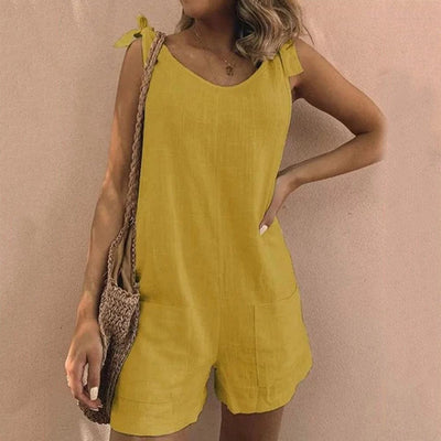 Carefree Charm Tie-Shoulder Playsuit