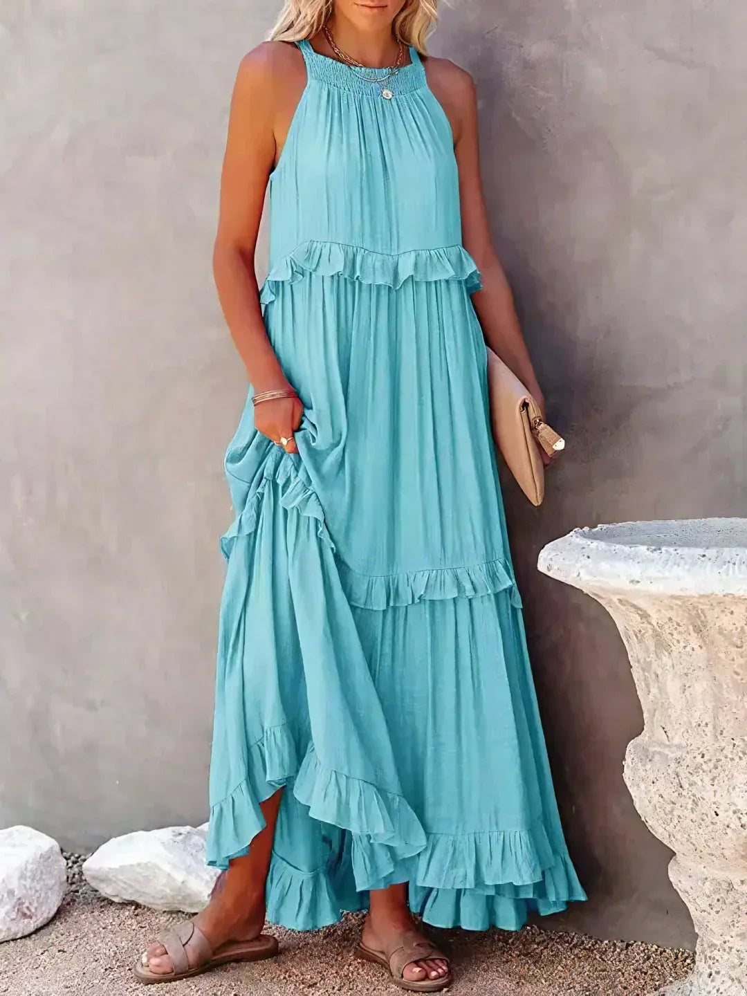 Carefree Grace Layered Maxi Dress