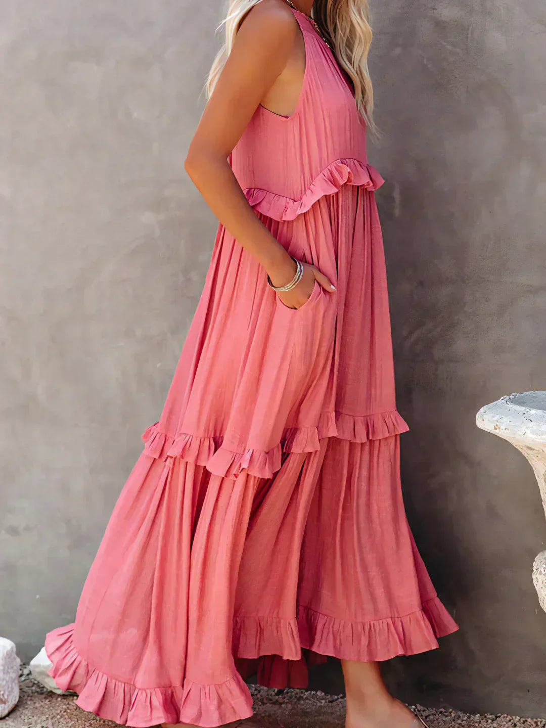 Carefree Grace Layered Maxi Dress