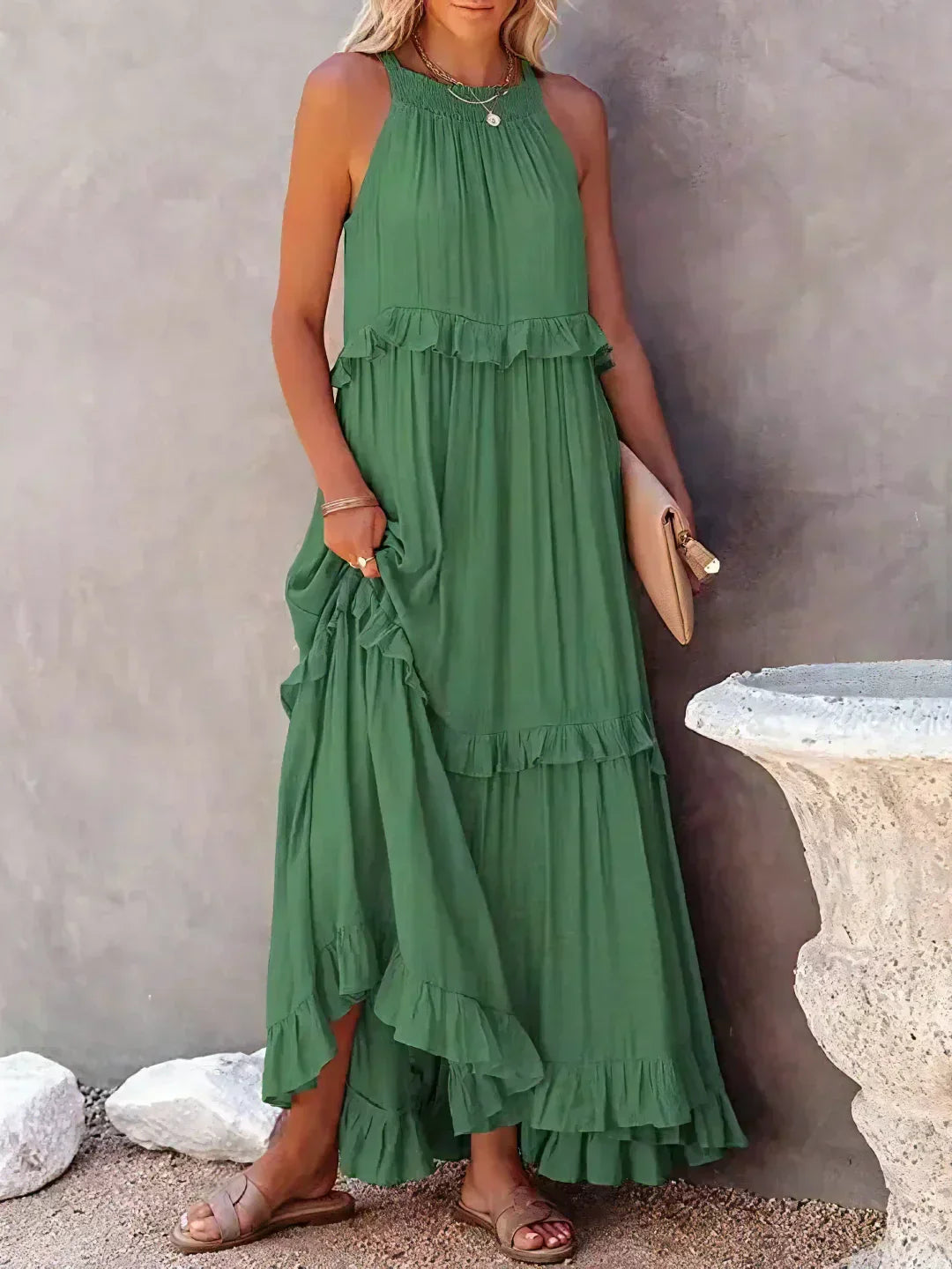 Carefree Grace Layered Maxi Dress