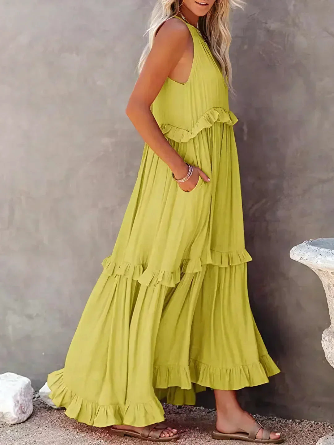 Carefree Grace Layered Maxi Dress