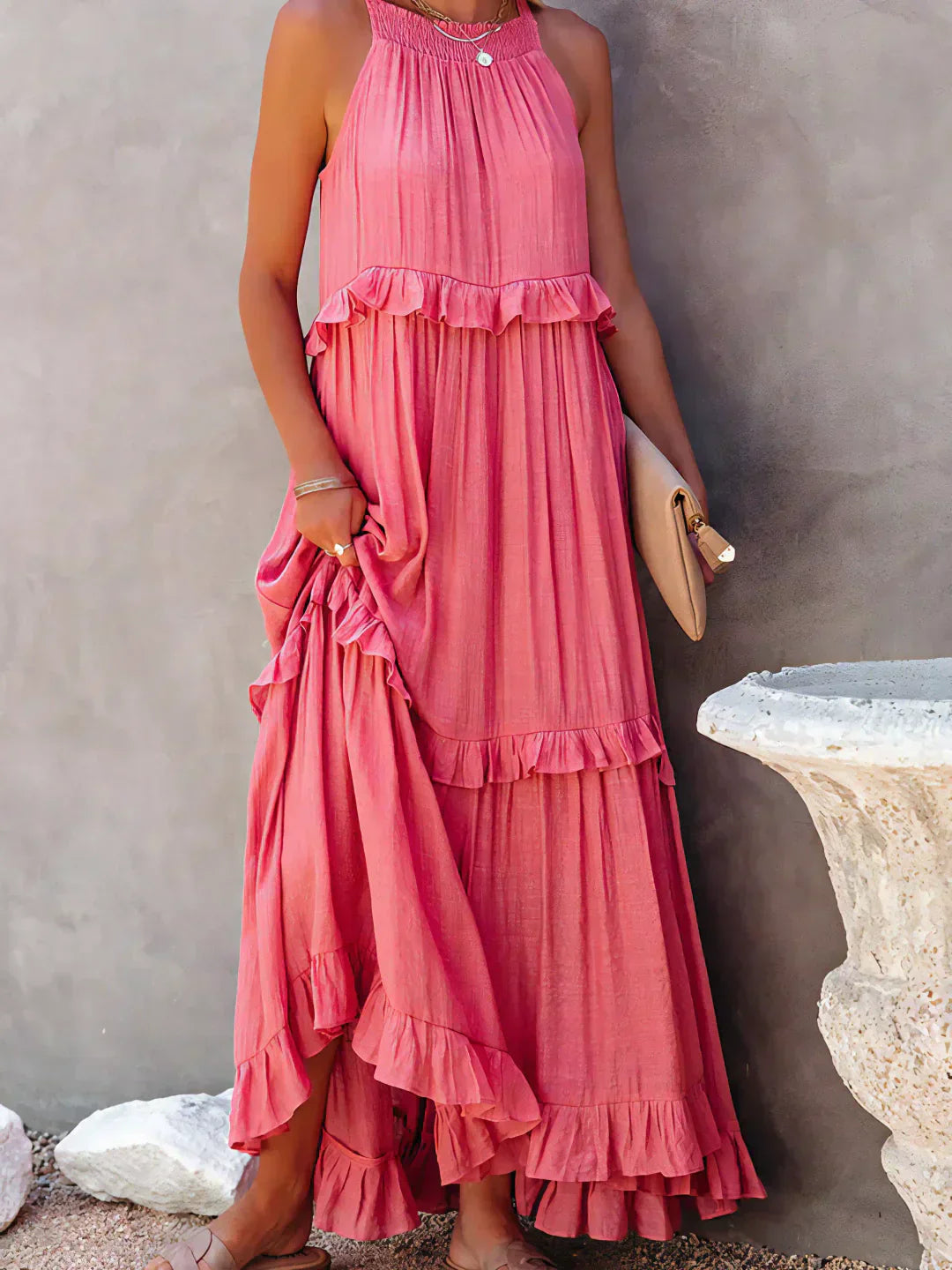 Carefree Grace Layered Maxi Dress