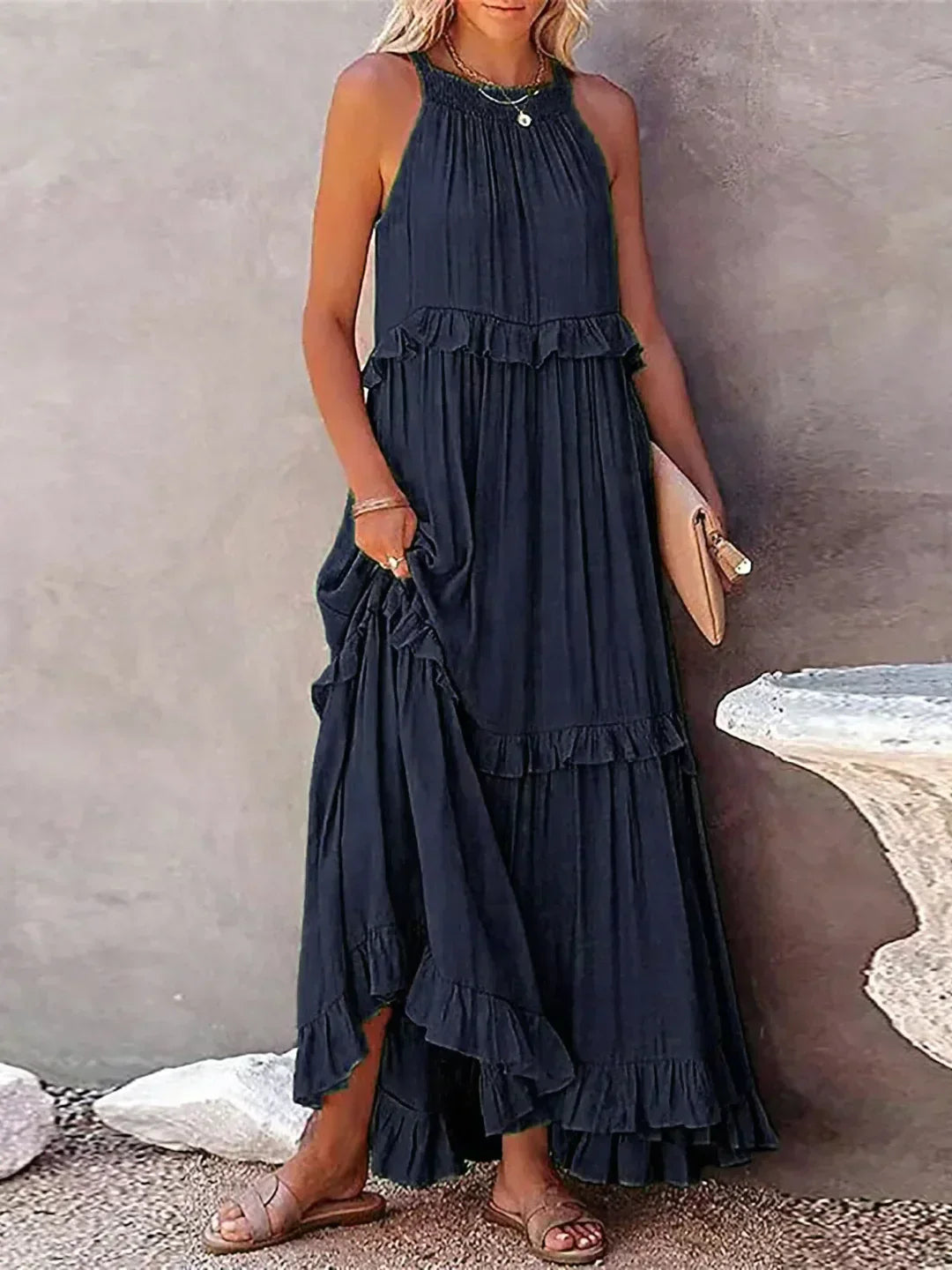 Carefree Grace Layered Maxi Dress