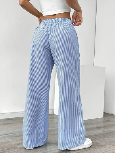Carefree Whimsy Striped Wide-Leg Pants
