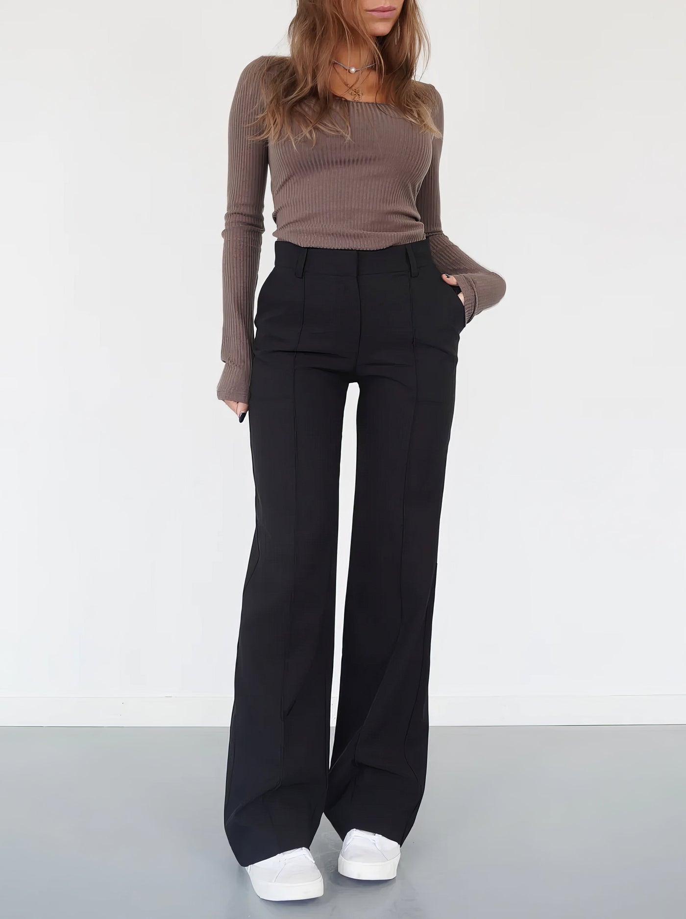 Casual Wide-Leg Trousers