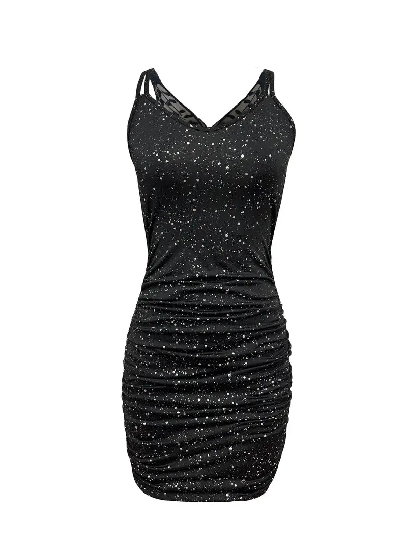 Celestial Whisper Butterfly Back Mini Dress