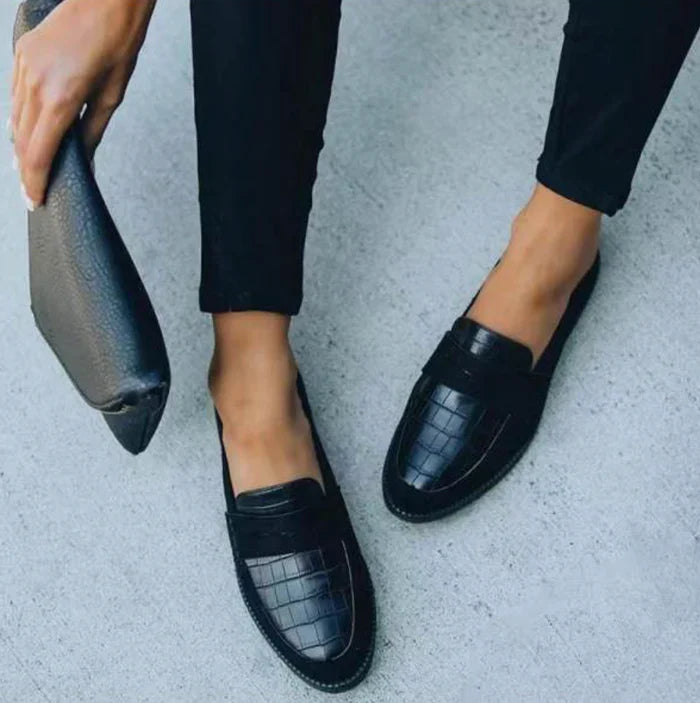 Stylish Croc-Detail Loafers