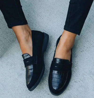 Stylish Croc-Detail Loafers