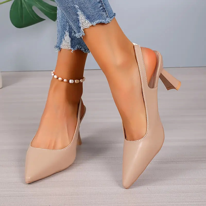 Elegant Sculpted Heel Pumps