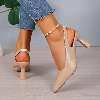 Elegant Sculpted Heel Pumps