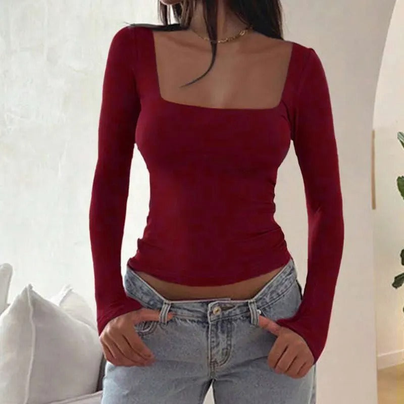 Chic Contour Square-Neck Top