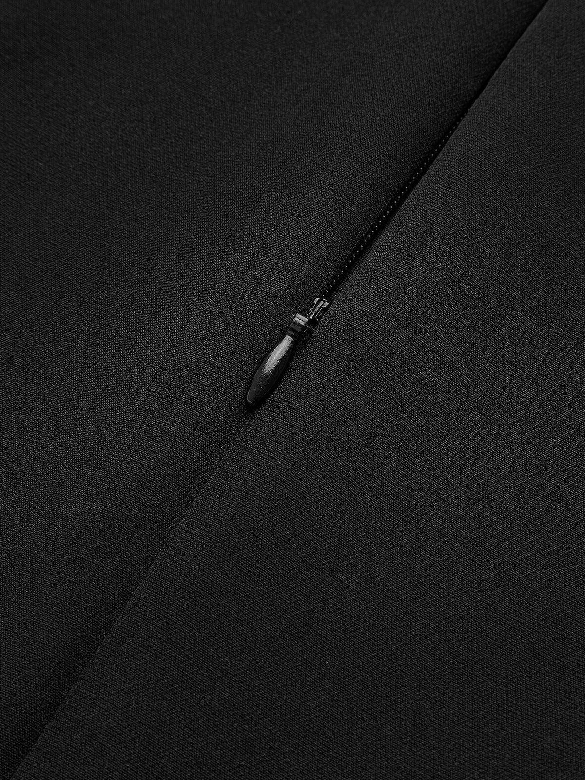 Chic Contrast Pleat Mini Dress