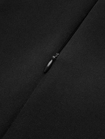 Chic Contrast Pleat Mini Dress