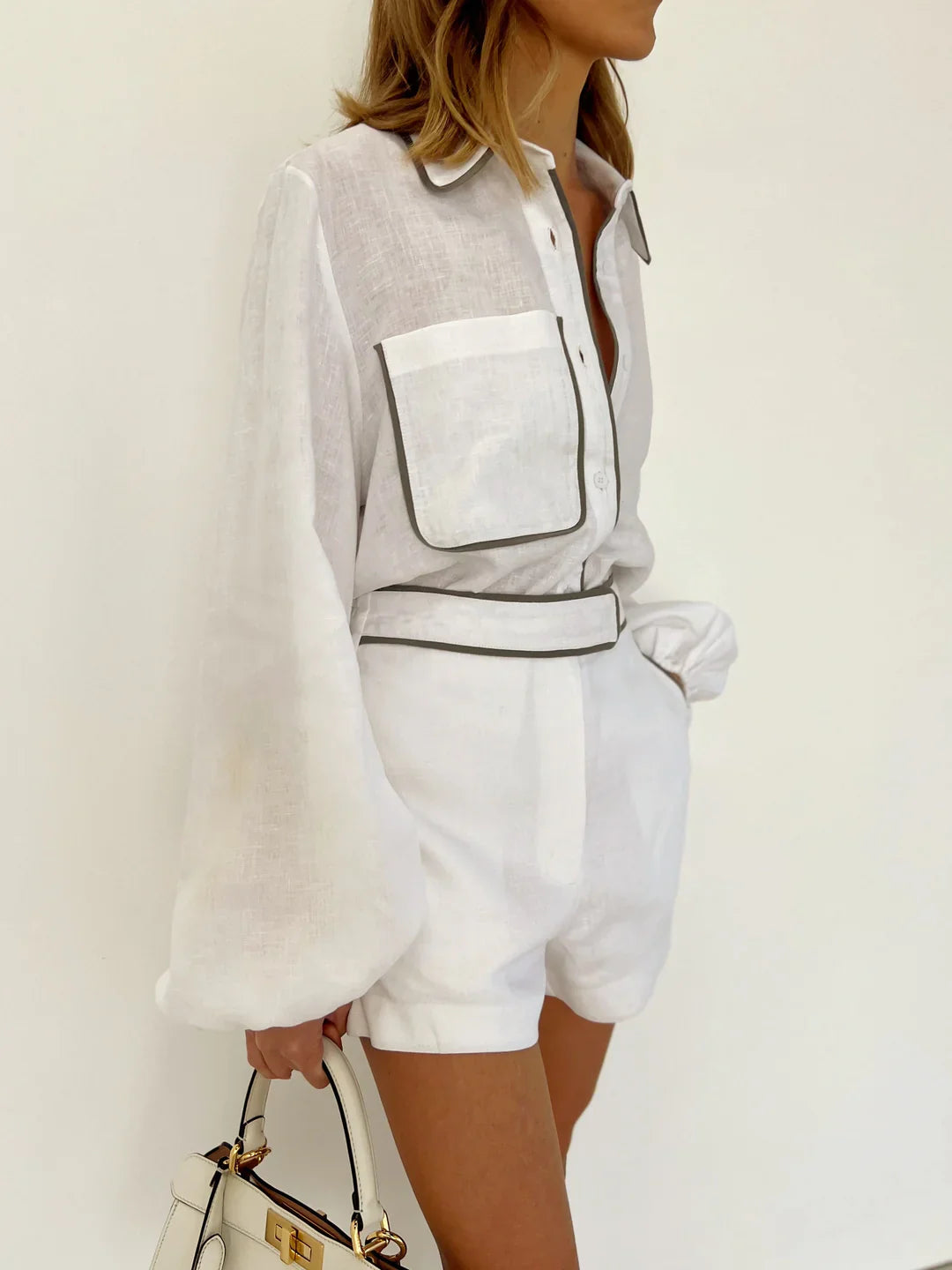 Chic Escape Contrast-Trim Set