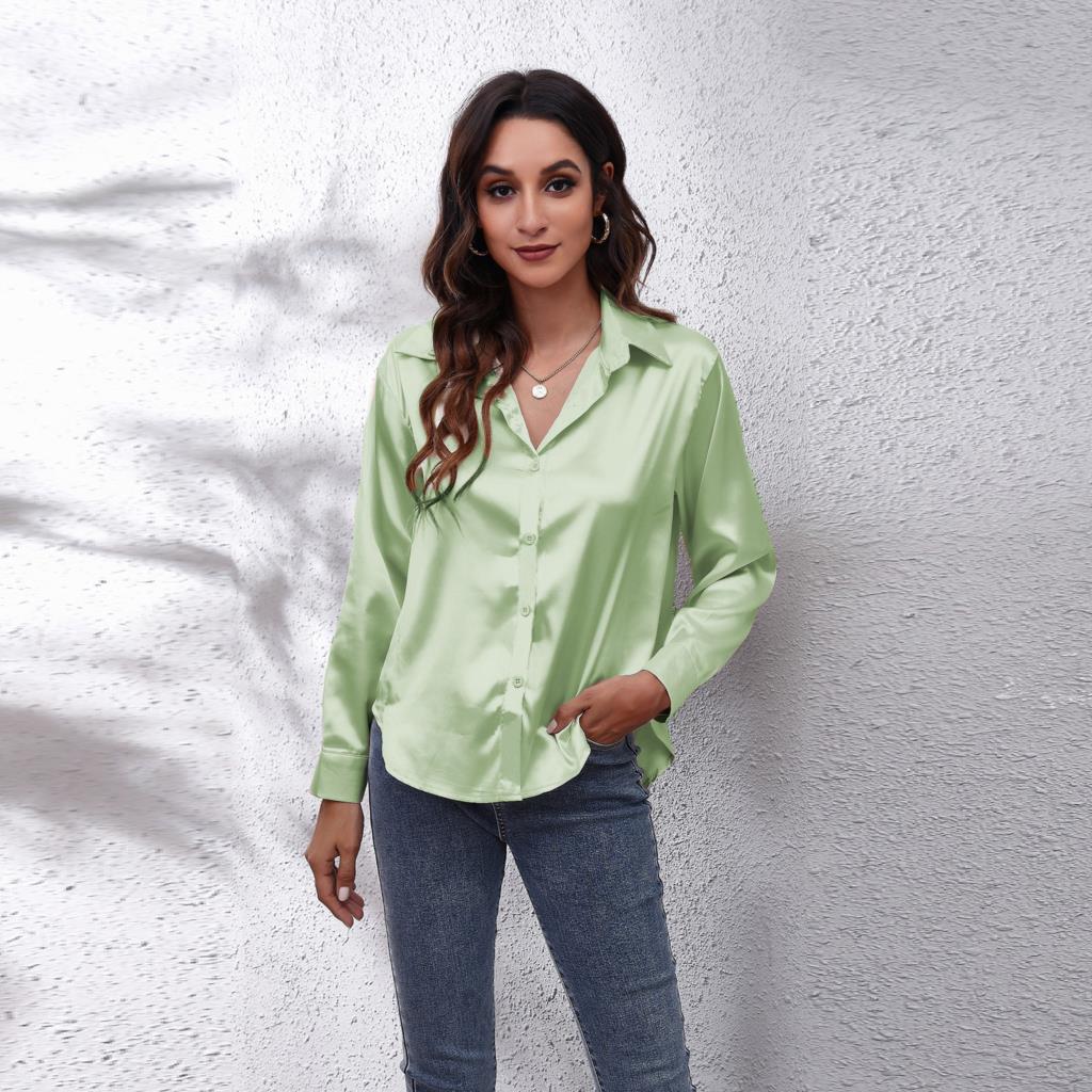 Chic Whisper Button-Up Blouse