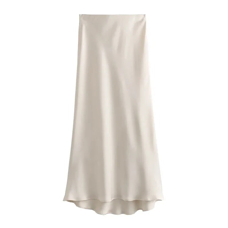 Classy Satin Midi Skirt