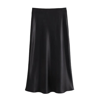 Classy Satin Midi Skirt