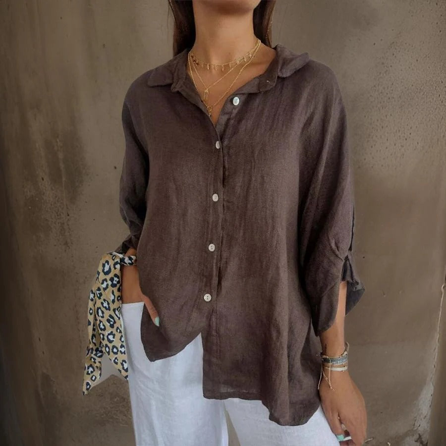 Coastal Ease Relaxed Button Shirt