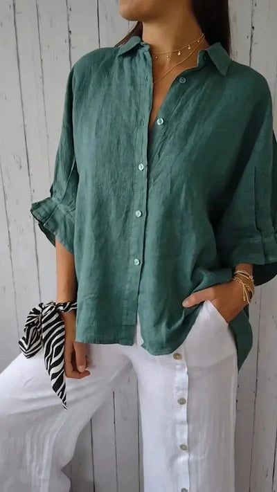 Coastal Ease Relaxed Button Shirt