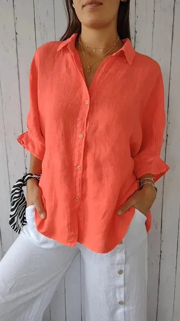 Coastal Ease Relaxed Button Shirt