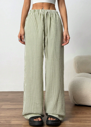 Coastal Escape Striped Wide-Leg Pants