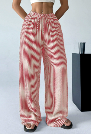 Coastal Escape Striped Wide-Leg Pants