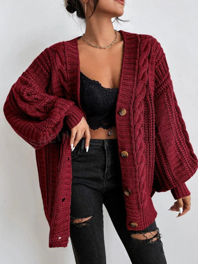 Charming Cable Knit Cardigan