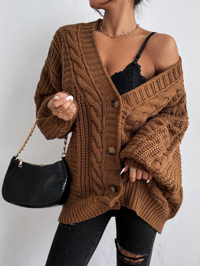 Charming Cable Knit Cardigan