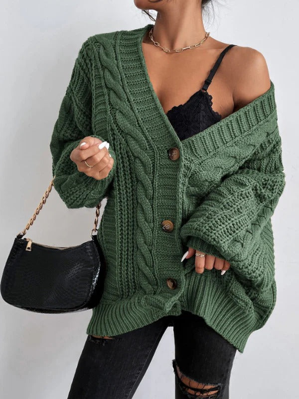 Charming Cable Knit Cardigan