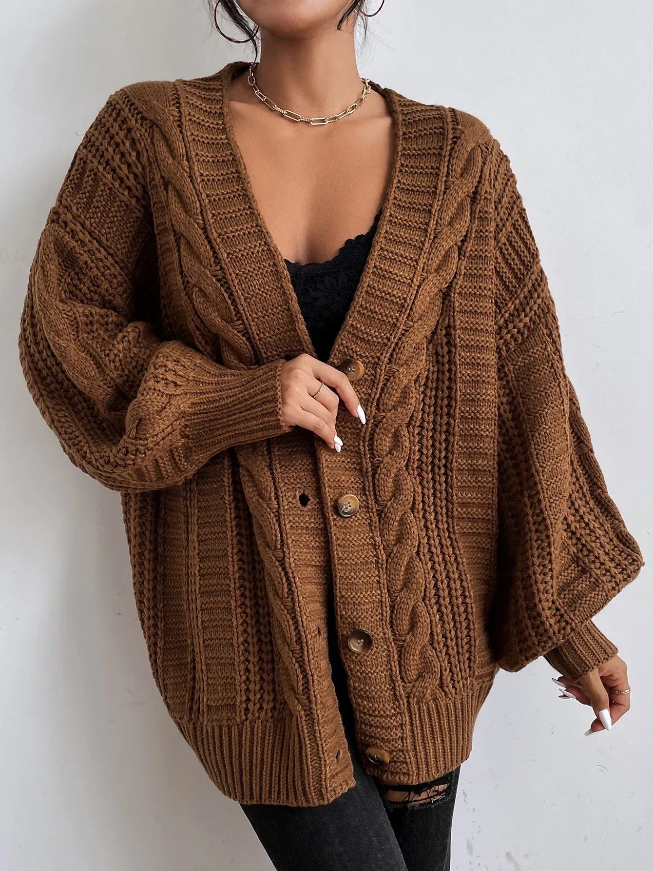 Charming Cable Knit Cardigan