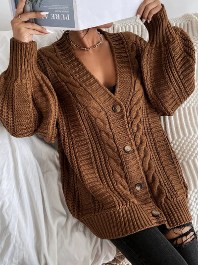Charming Cable Knit Cardigan