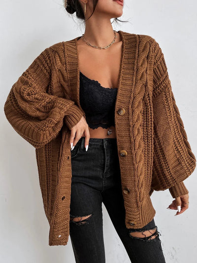 Charming Cable Knit Cardigan
