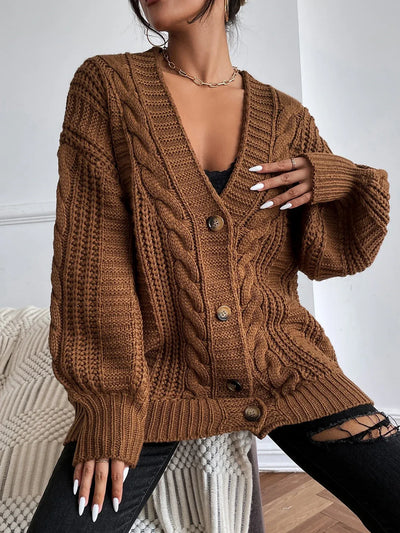 Charming Cable Knit Cardigan