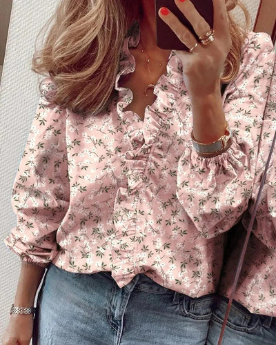 Darling Bloom Ruffled Blouse