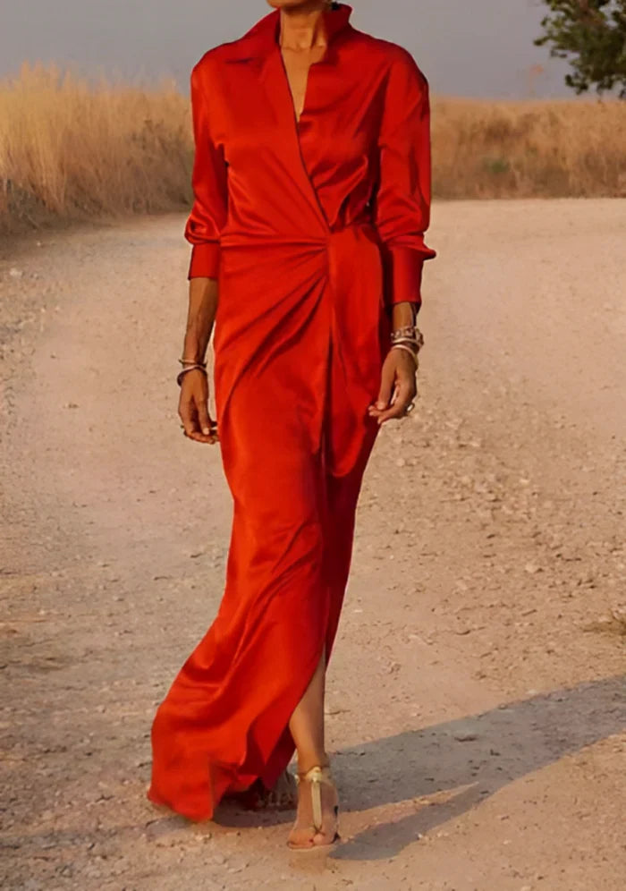 Desert Muse Draped Waist Maxi Dress