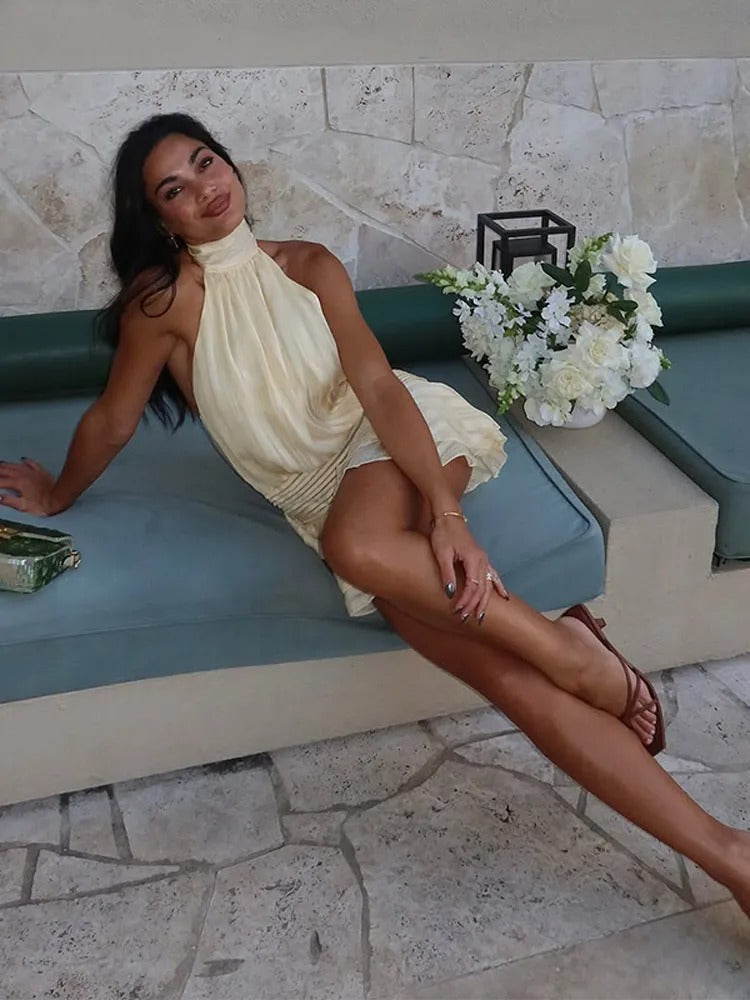 Divine Allure Pleated Mini Dress