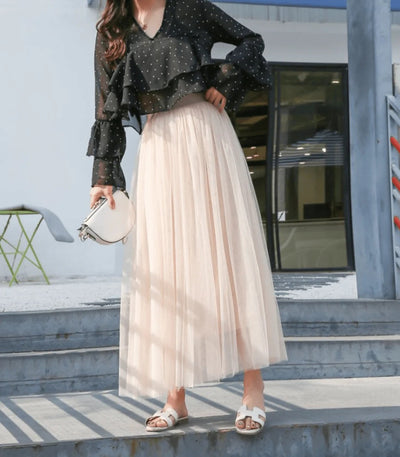 Dream Waltz Layered Tulle Maxi Skirt