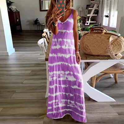 Dreamwave Glow Tie-Dye Maxi Dress