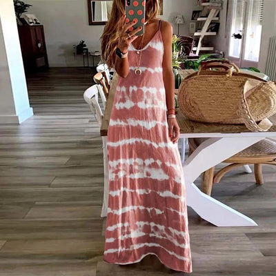 Dreamwave Glow Tie-Dye Maxi Dress