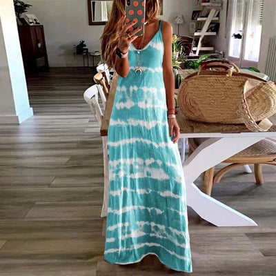 Dreamwave Glow Tie-Dye Maxi Dress