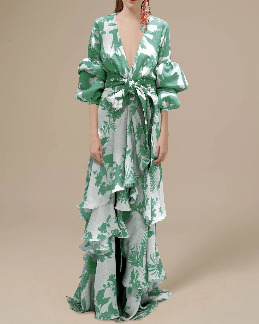 Dreamy Whimsy Ruffle Sleeve Maxi Dress