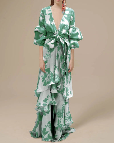 Dreamy Whimsy Ruffle Sleeve Maxi Dress