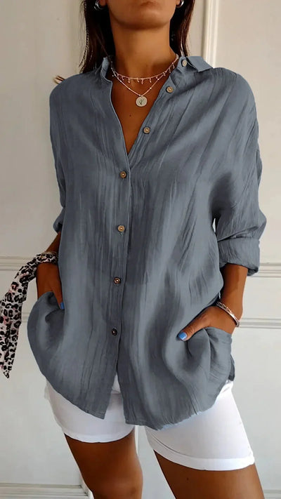 Effortless Muse Button-Down Blouse