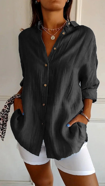 Effortless Muse Button-Down Blouse
