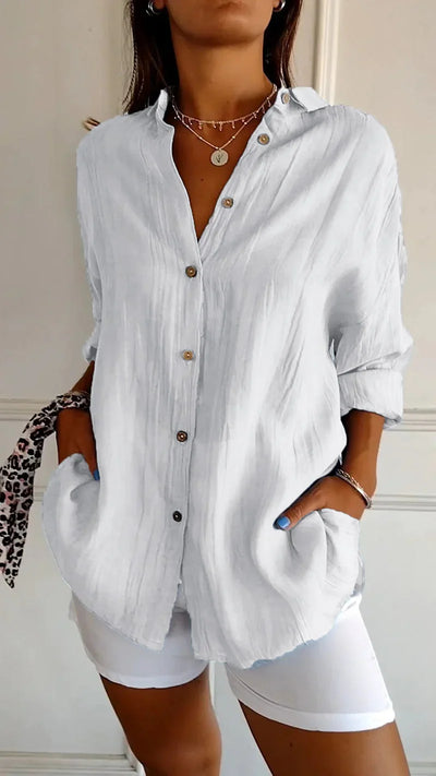 Effortless Muse Button-Down Blouse
